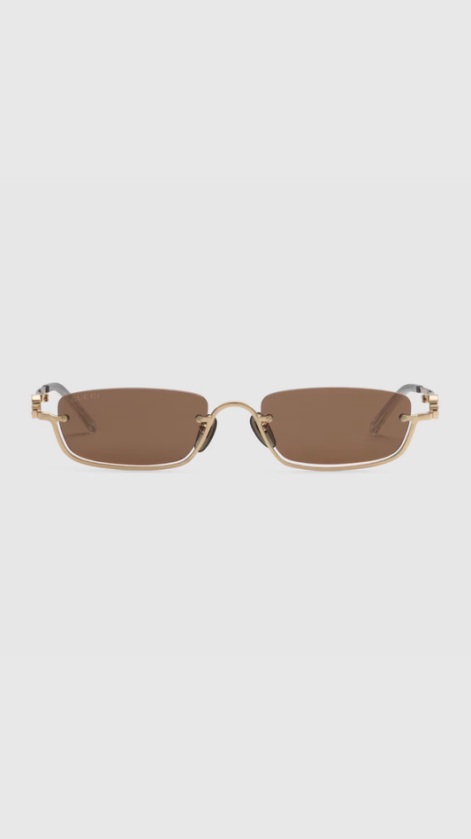 GUCCI Rectangular-frame sunglasses